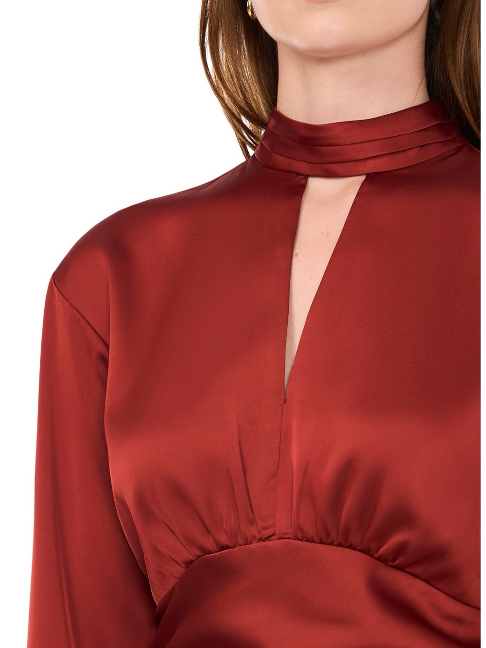 Parker The Parker Long Sleeve Keyhole Top Burnt Orange - Size S - Picture 4 of 7